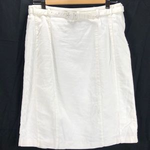 White linen skirt